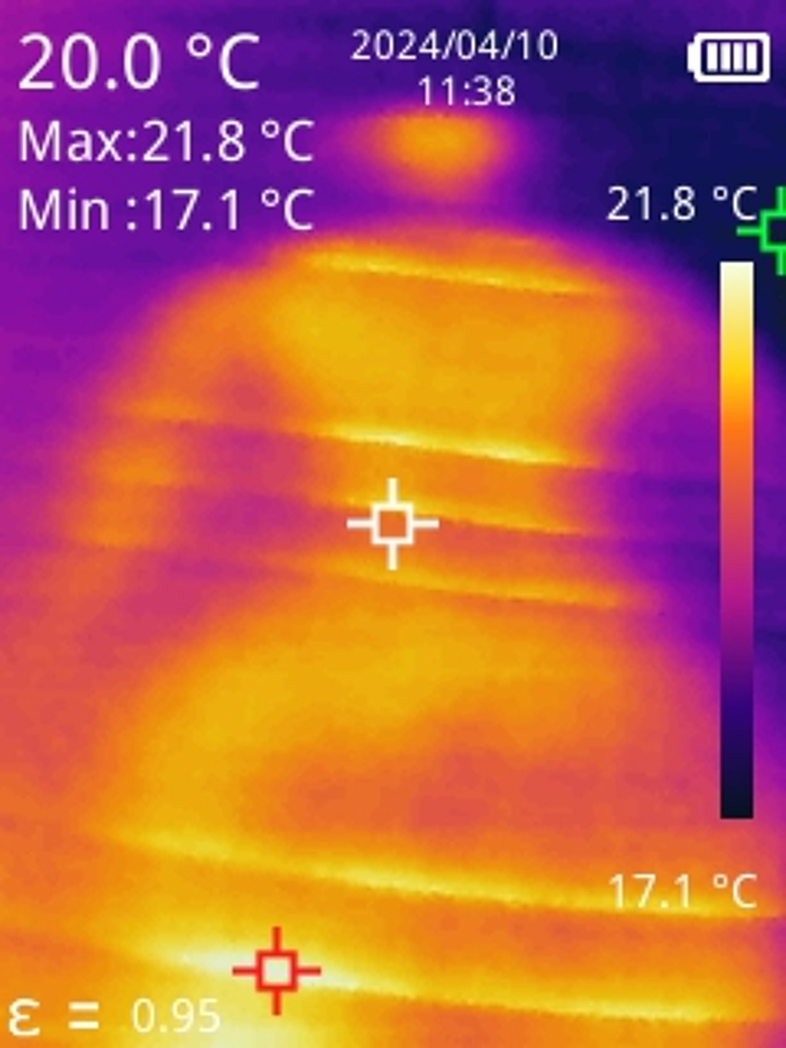 Origin Hybrid Pro temperature map